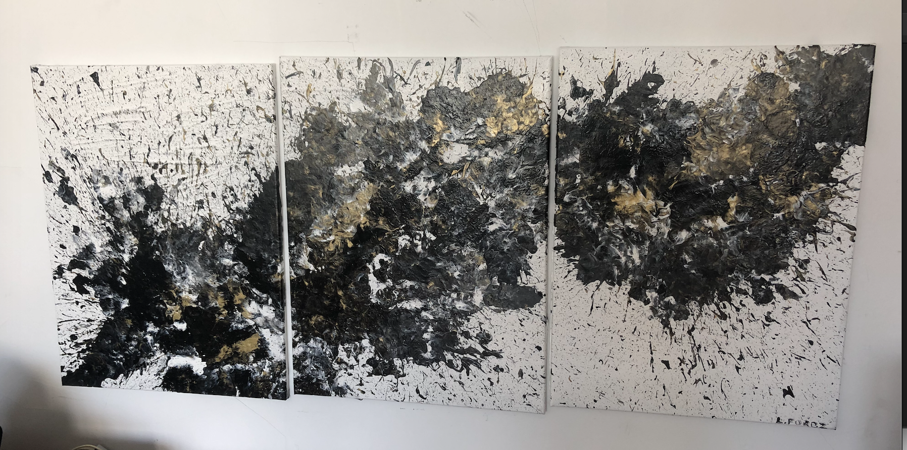 Three canvas artwork